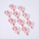 Ornements de Noël en bois 10 pcs C585 35