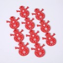 Ornements de Noël en bois 10 pcs C585 40