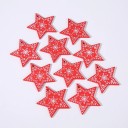 Ornements de Noël en bois 10 pcs C585 15