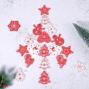 Ornements de Noël en bois 10 pcs C585 2