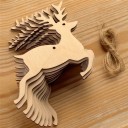 Ornements de Noël en bois 10 pcs 2