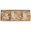 Ornements de Noël en bois 12 pcs C591 18