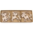 Ornements de Noël en bois 12 pcs C591 19