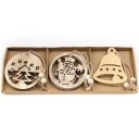 Ornements de Noël en bois 12 pcs C591 24