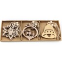 Ornements de Noël en bois 12 pcs C591 26