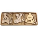 Ornements de Noël en bois 12 pcs C591 29