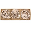 Ornements de Noël en bois 12 pcs C591 8