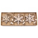 Ornements de Noël en bois 12 pcs C591 11