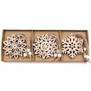 Ornements de Noël en bois 12 pcs C591 13