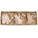 Ornements de Noël en bois 12 pcs C591 14