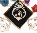 Ornements de Noël en bois 12 pcs C591 4