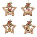 Ornements de Noël en bois 4 pièces 12