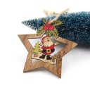 Ornements de Noël en bois 4 pièces 6