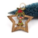 Ornements de Noël en bois 4 pièces 8