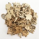 Ornements de Noël en bois 50 pcs 1