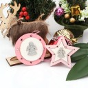 Ornements de Noël roses 2 pcs 6