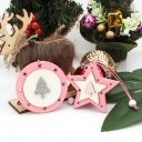 Ornements de Noël roses 2 pcs 7