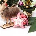 Ornements de Noël roses 2 pcs 9