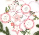 Ornements de Noël roses 2 pcs 1