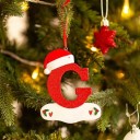 Ornements de sapin de Noël avec lettres Lettres en acrylique pour sapin de Noël Décoration de Noël Lettres suspendues pour sapin Lettres rouges à suspendre 10 cm 7