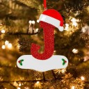 Ornements de sapin de Noël avec lettres Lettres en acrylique pour sapin de Noël Décoration de Noël Lettres suspendues pour sapin Lettres rouges à suspendre 10 cm 10