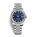 Orologi da donna di lusso con pietre sul quadrante Finestra con data Lunetta zigrinata Bracciale a maglie argentato Impermeabile 5 ATM Per 4
