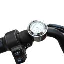 Orologi da moto cromati impermeabili per manubri 22–25 mm Orologi in alluminio al quarzo Quadrante luminoso Visione notturna Accessori moto 9