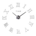 Orologi da parete 3D con numeri romani e scritta TIME Senza quadrante come decorazione da parete Indicatori analogici del tempo 1