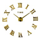 Orologi da parete 3D con numeri romani e scritta TIME Senza quadrante come decorazione da parete Indicatori analogici del tempo 7