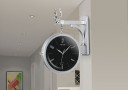 Orologi da parete su console con ornamento decorativo Orologi analogici a lancetta con quadrante perpendicolare alla parete Metallo e resina 3
