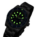 Orologi da sub maschili con data Impermeabili 200 m Lunetta in ceramica Cassa 41 mm Acciaio inossidabile 316L Indici luminescenti Per nuoto 5