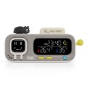 Orologi da tavolo intelligenti con termometro e igrometro, display animato con promemoria, 156×68×28 mm, ABS+PC, ricaricabile, per ufficio 1