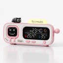 Orologi da tavolo intelligenti con termometro e igrometro, display animato con promemoria, 156×68×28 mm, ABS+PC, ricaricabile, per ufficio 2