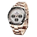 Orologi da uomo Chronograf con data e tachimetro Indici luminosi Impermeabile 100 m Cassa 40 mm Vetro zaffiro Acciaio inossidabile Bracciale 12