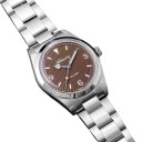 Orologi da Uomo Cinturino in Acciaio con Quadrante Decorato e Indici Luminosi Impermeabili fino a 100 m Cassa da 36 mm Acciaio Inossidabile 7
