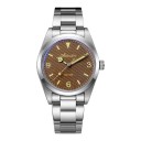 Orologi da uomo con numeri arabi Lancette e indici luminosi Impermeabili 100 m Cassa 36 mm Acciaio inossidabile 316L Per ogni giorno e nuoto 4