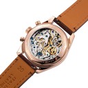 Orologi meccanici da uomo di lusso Chronograf con carica manuale Cinturino in pelle Cassa 38 mm Vetro zaffiro Acciaio inossidabile 316L 7