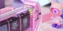 Orologi Pixel con altoparlante 28,3 x 4,7 x 9,7 cm Cinque display LCD WiFi e Bluetooth e controllo tramite app Rosa Per tavolo da gioco e decorazione 6