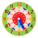 Orologio Montessori in legno 14 cm Giocattolo educativo per bambini Apprendimento del tempo Strumento didattico divertente Giocattolo in legno intelligente per scolari e scuole materne 2