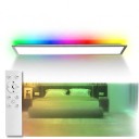 Οροφής LED φως RGB 120 x 30 x 3,9 εκ. 40 W 4400 lm Λευκό φως 3000-6500 K Χρωματιστός φωτισμός Τηλεχειριστήριο Μαύρο πλαίσιο Για το σαλόνι 5