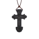 Orthodoxe halsketting met kruis reliëf uitgesneden motief verstelbare lengte 30–65 cm natuurlijk hout hanger voor dagelijks gebruik 1