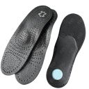 Orthopaedic Insoles Black Colour Shock Absorption Arch Support Comfortable Wear Breathable Material Universal Size 1