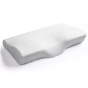 Ortopædisk rejsepude med memory foam, ergonomisk form, støtte til nakkehvirvelsøjlen, afslapningspude til sovende, fly, bil, kontor, 50x30x10 cm 1
