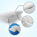 Ortopædisk rejsepude med memory foam, ergonomisk form, støtte til nakkehvirvelsøjlen, afslapningspude til sovende, fly, bil, kontor, 50x30x10 cm 2
