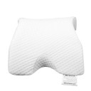 Ortopædisk U-formet pude med memory foam, nakkestøtte, hovedstøtte, ergonomisk, afslappende, rejsebetræk, åndbart og vaskbart, 35x30x13 cm 5