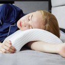 Ortopædisk U-formet pude med memory foam, nakkestøtte, hovedstøtte, ergonomisk, afslappende, rejsebetræk, åndbart og vaskbart, 35x30x13 cm 6