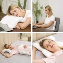 Ortopædisk U-formet pude med memory foam, nakkestøtte, hovedstøtte, ergonomisk, afslappende, rejsebetræk, åndbart og vaskbart, 35x30x13 cm 7
