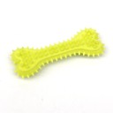 Os à mâcher en caoutchouc pour chien 10,5 x 4 cm avec pointes de massage pour le nettoyage des dents et l'entraînement à la morsure jouet résistant pour petits chiens de différentes couleurs 7