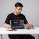 Osciloscop digital 3 în 1 cu multimetru și generator de semnal, două canale 100 MHz, 4,3" ecran tactil, negru, pentru electronică și service 8