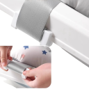 Összecsukható gyerek fürdőkáda újszülötteknek hőmérővel és puha lebegő párnával 67 × 42 × 21 cm PP TPE pamut spandex 5